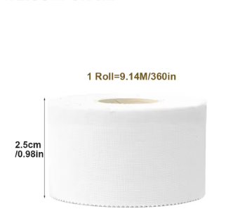 2.5/3.8/5cm 9.1Meters Sport Athletic Waterproof Cotton White Boxing Adhesive Tape